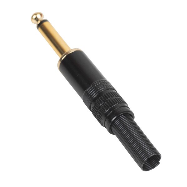 Main product image for 1/4" Mono Plug Gold Plated with Metal Black Shell090-3001